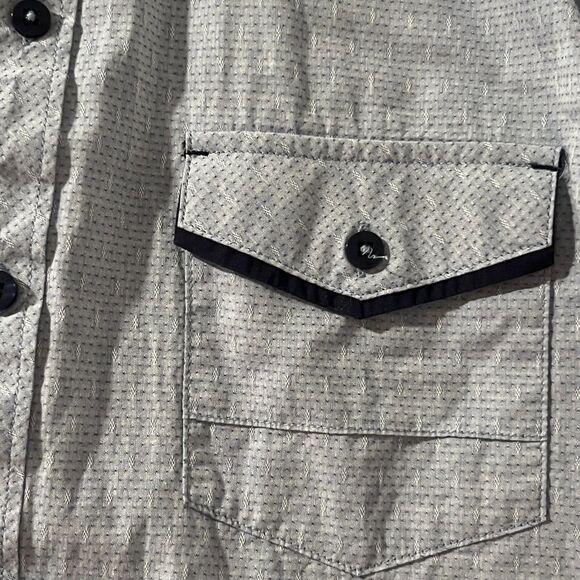 7Diamonds Premium Safari Inn 7DIAMONDS FIT Blue Mens M 100% Cotton Western Style - Picture 3 of 8